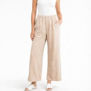RIPLEY RADER wide leg crop lounge pants in beige size 4